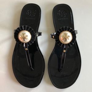 NWT Tory Burch Melody Thong Black Sandals